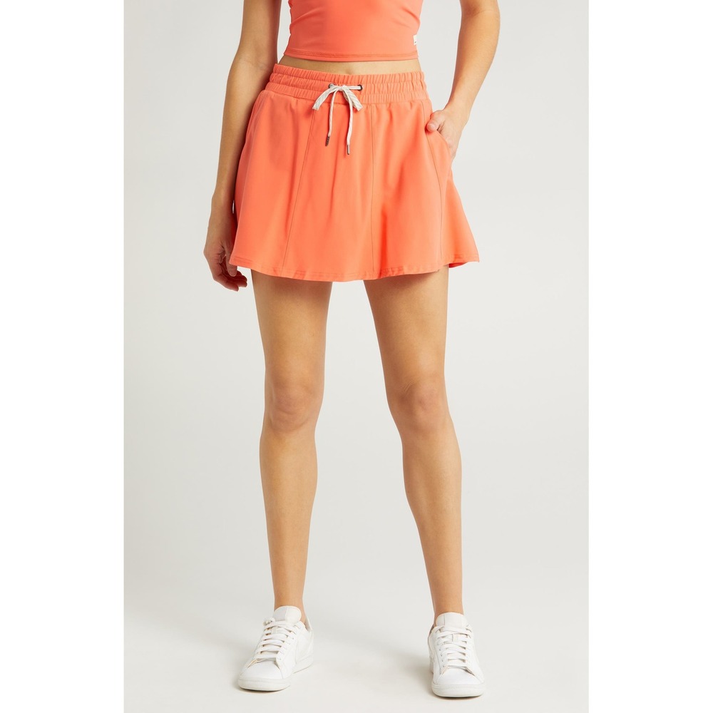Vuori Clementine Skirt Women Large Orange Athletic Skort Tennis Pickleball